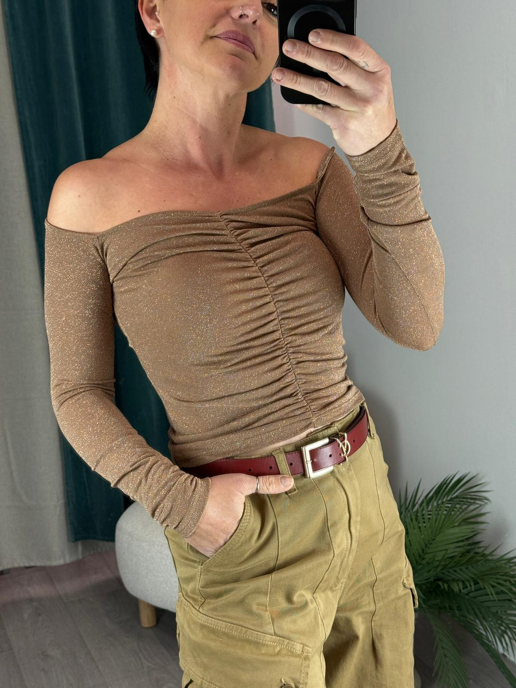 Maglia in Lurex Avana - Kontatto