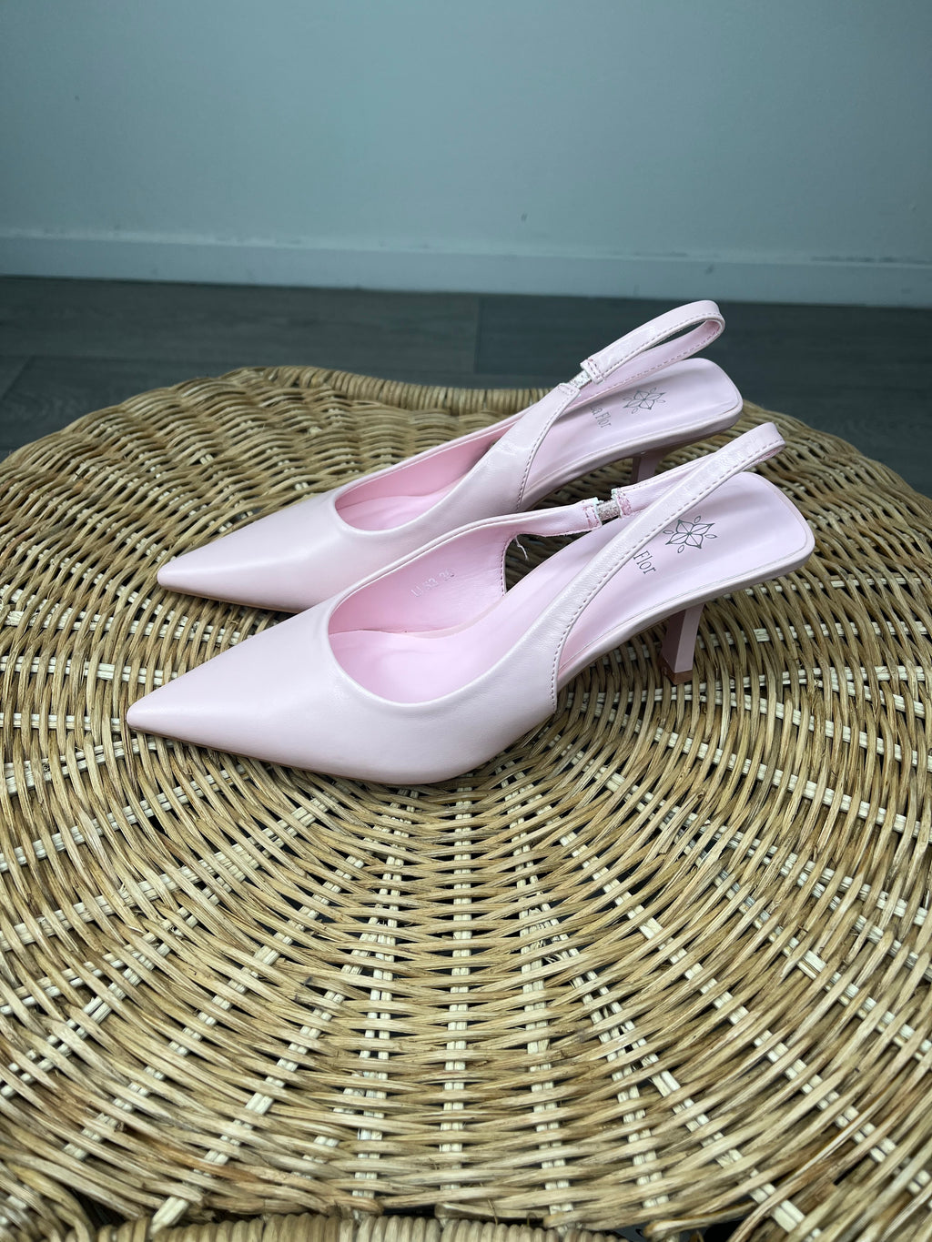 Slingback a punta - Rosa