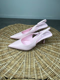 Slingback a punta - Rosa