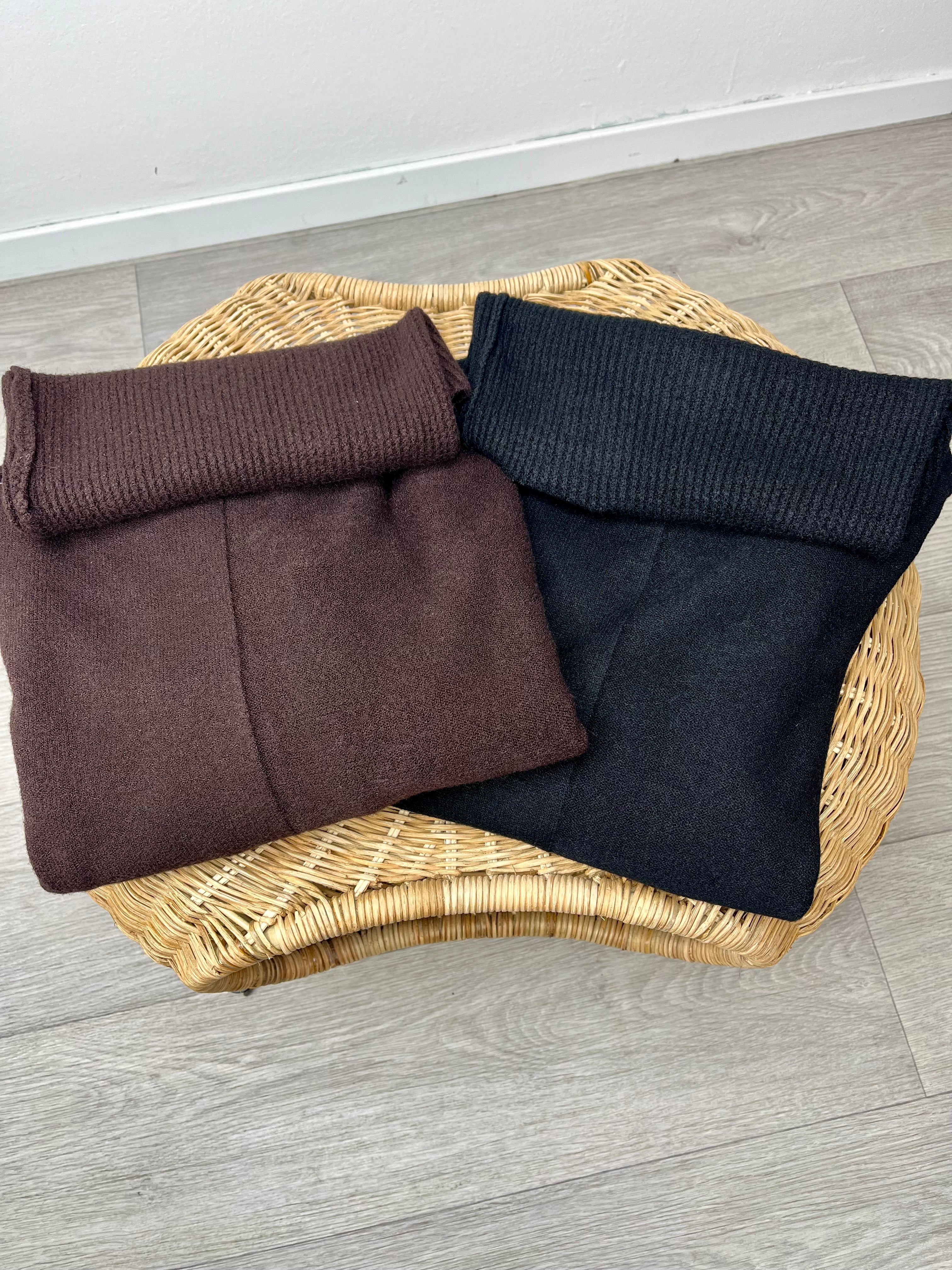 Maxi maglia con nervatura Nero - Kikisix