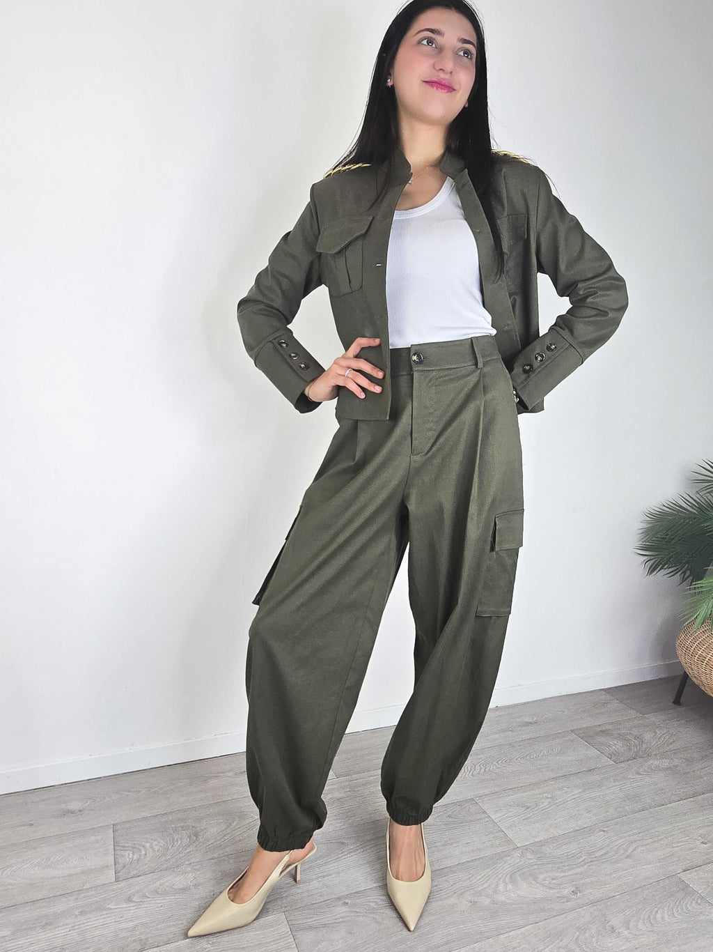 Kikisix - Giacca con gabardina - Verde MilitareKIKISIX