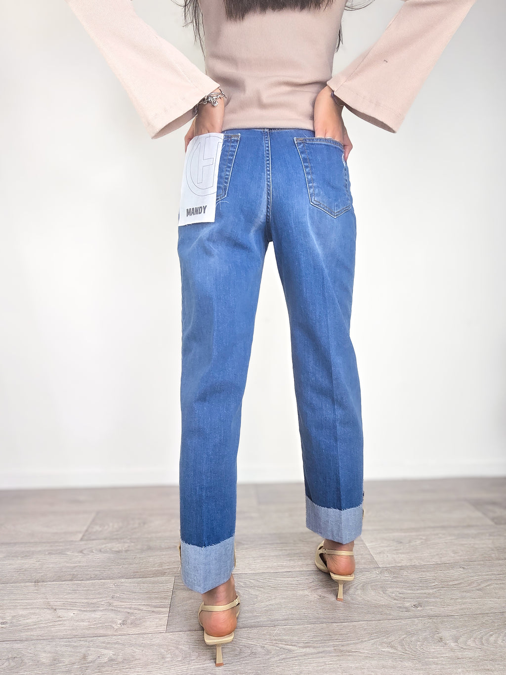Haveone - Jeans Mandy con cintura - Blu