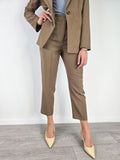 Please - Pantalone a sigaretta in misto lino - Biscotto