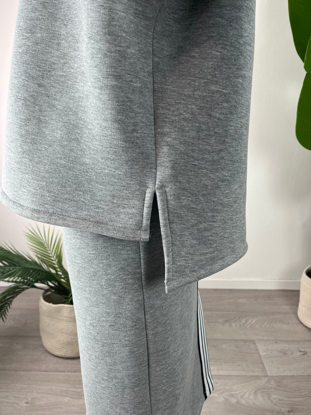 Felpa Righe Grigia Kikisix