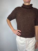 Maglioncino manica corta in lurex Moro - Kikisix