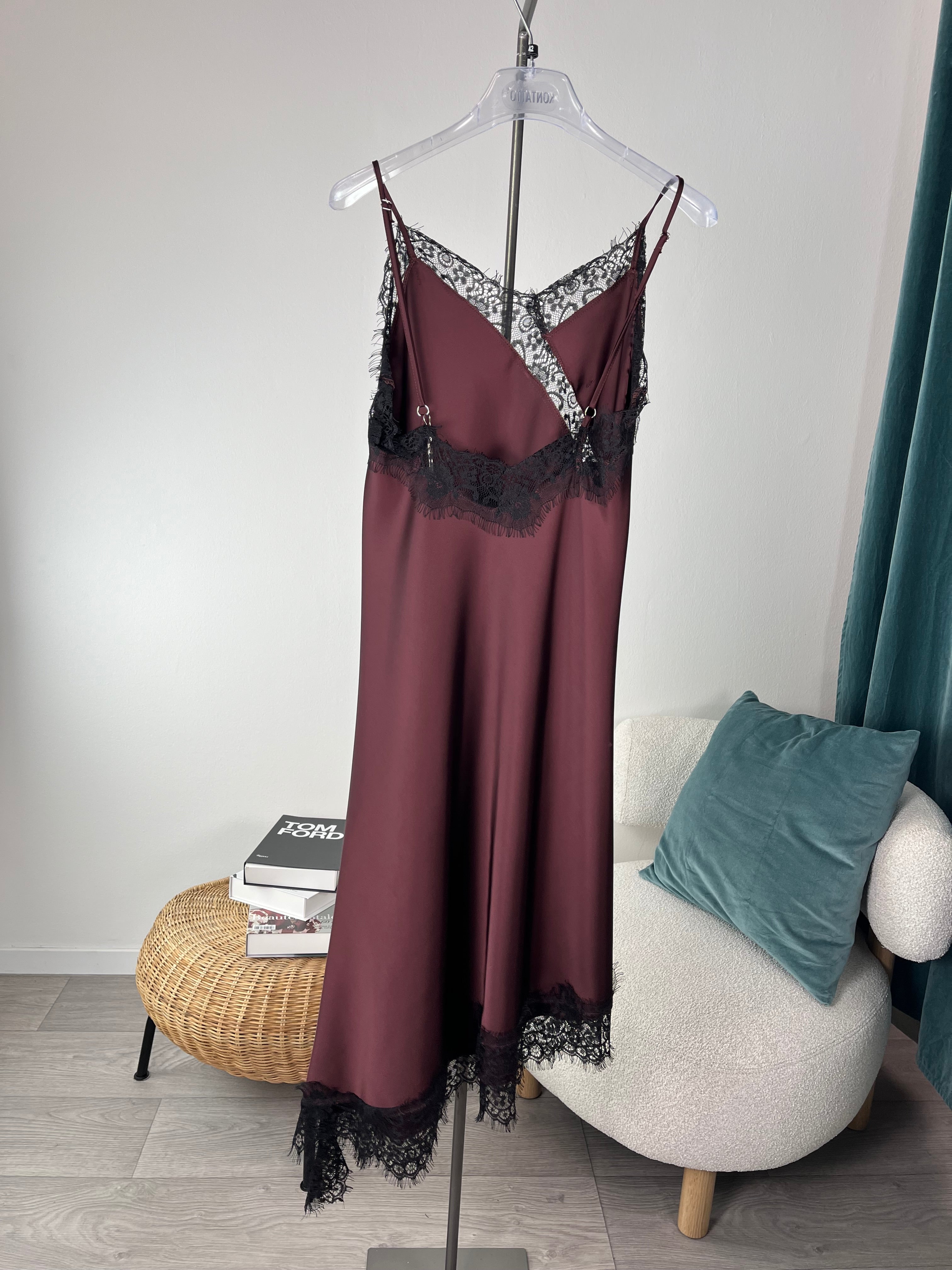 Abito Satin Bordeaux - Kontatto