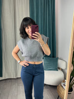 Gilet crop Grigio - Vicolo