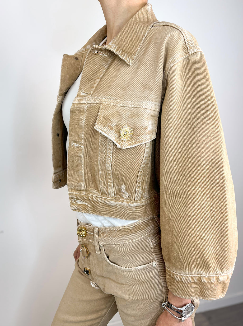 Vicolo - Giubbottino Joanna in denim - Beige