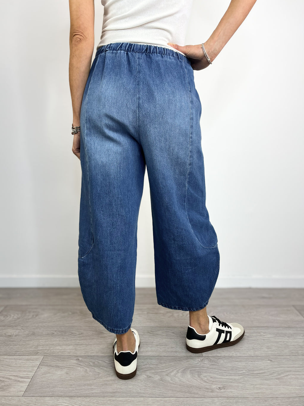 Please - Jeans balloon con elastico - Blu