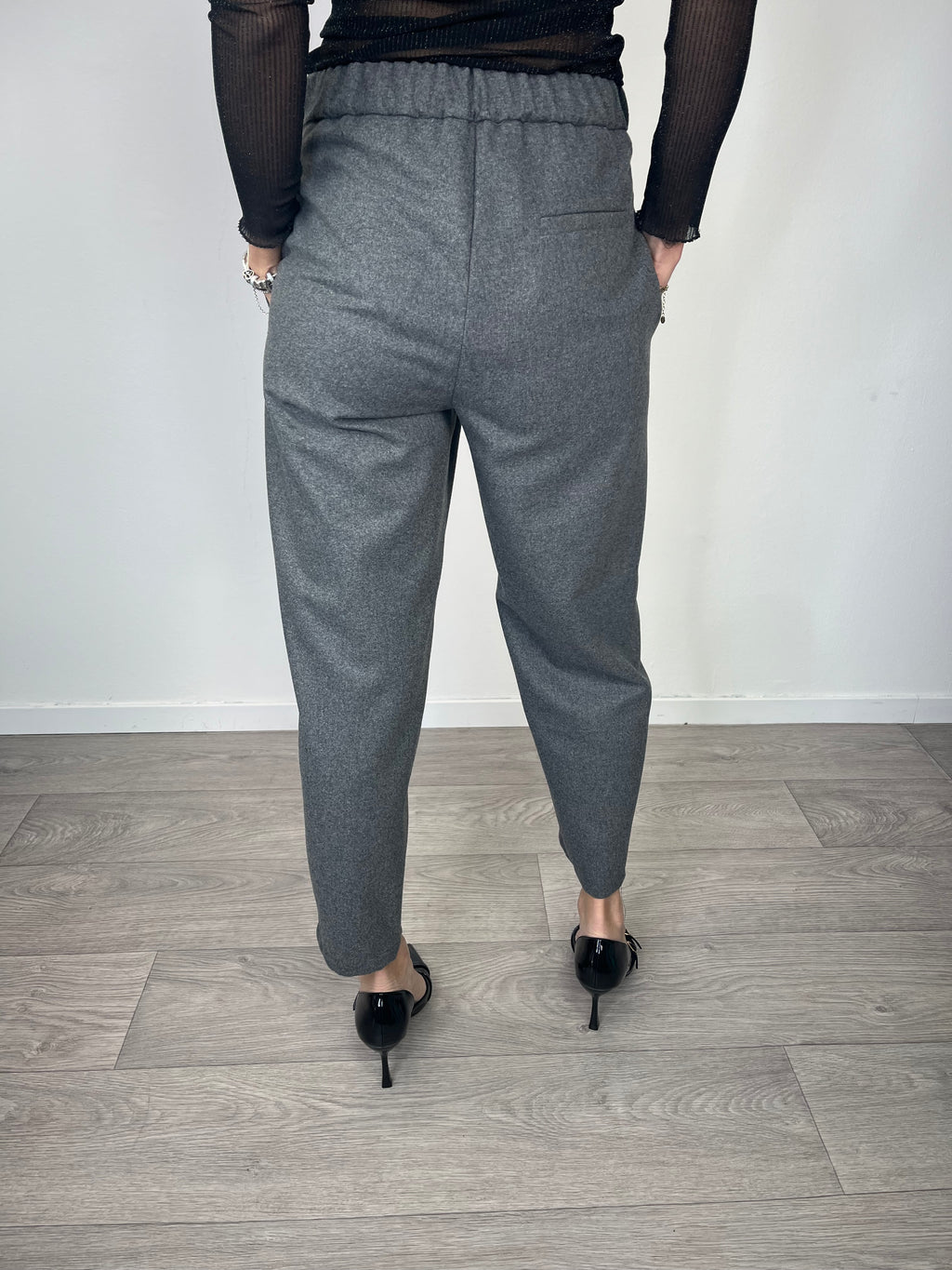 Pantalone dritto in flanella Grigio - Vicolo