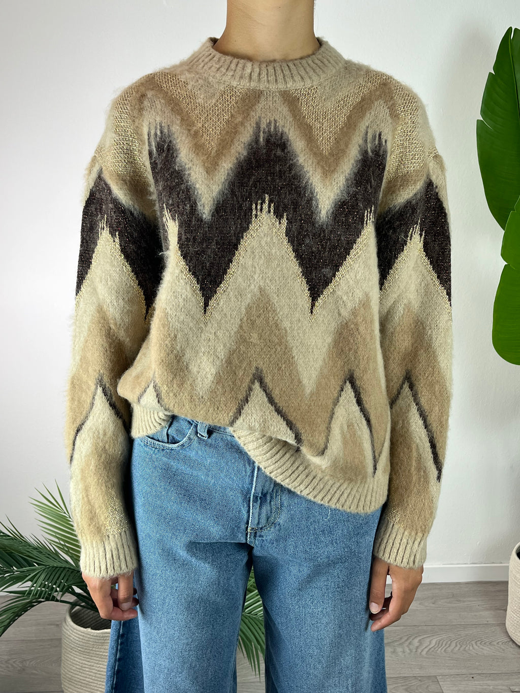 Maglione Cammello Tensione In