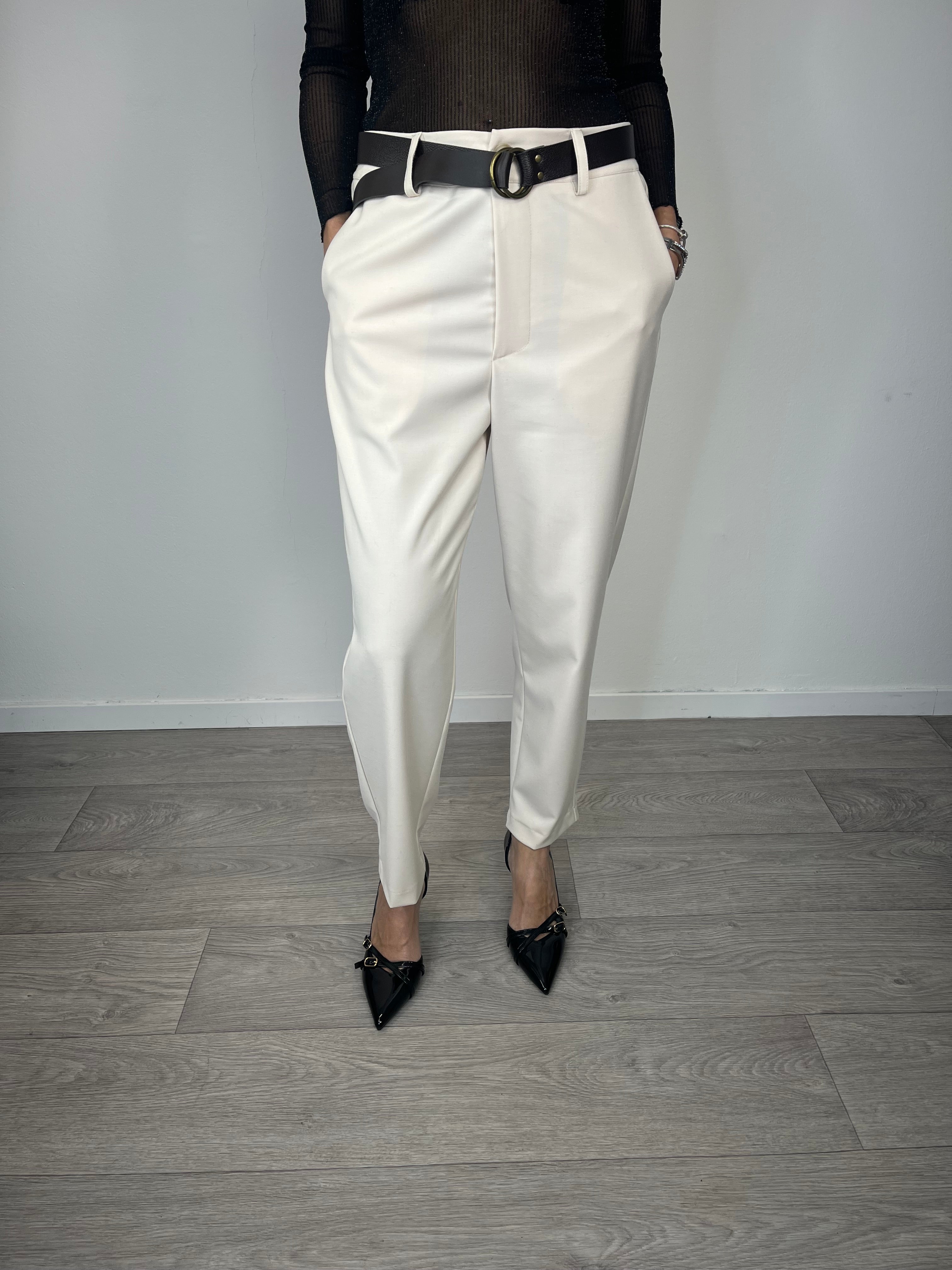 Pantalone dritto Burro - Haveone