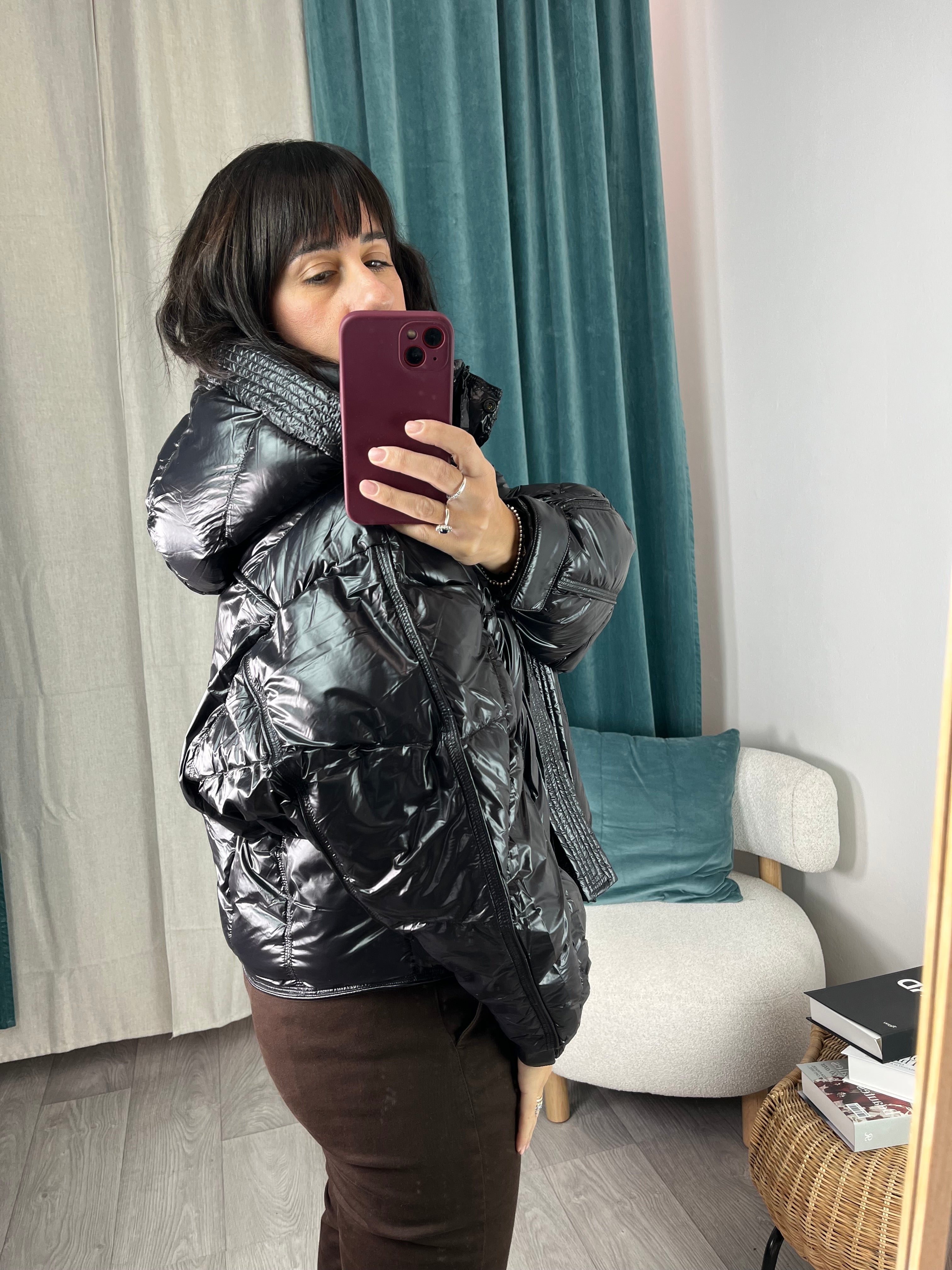 Piumino corto Nero - Haveone