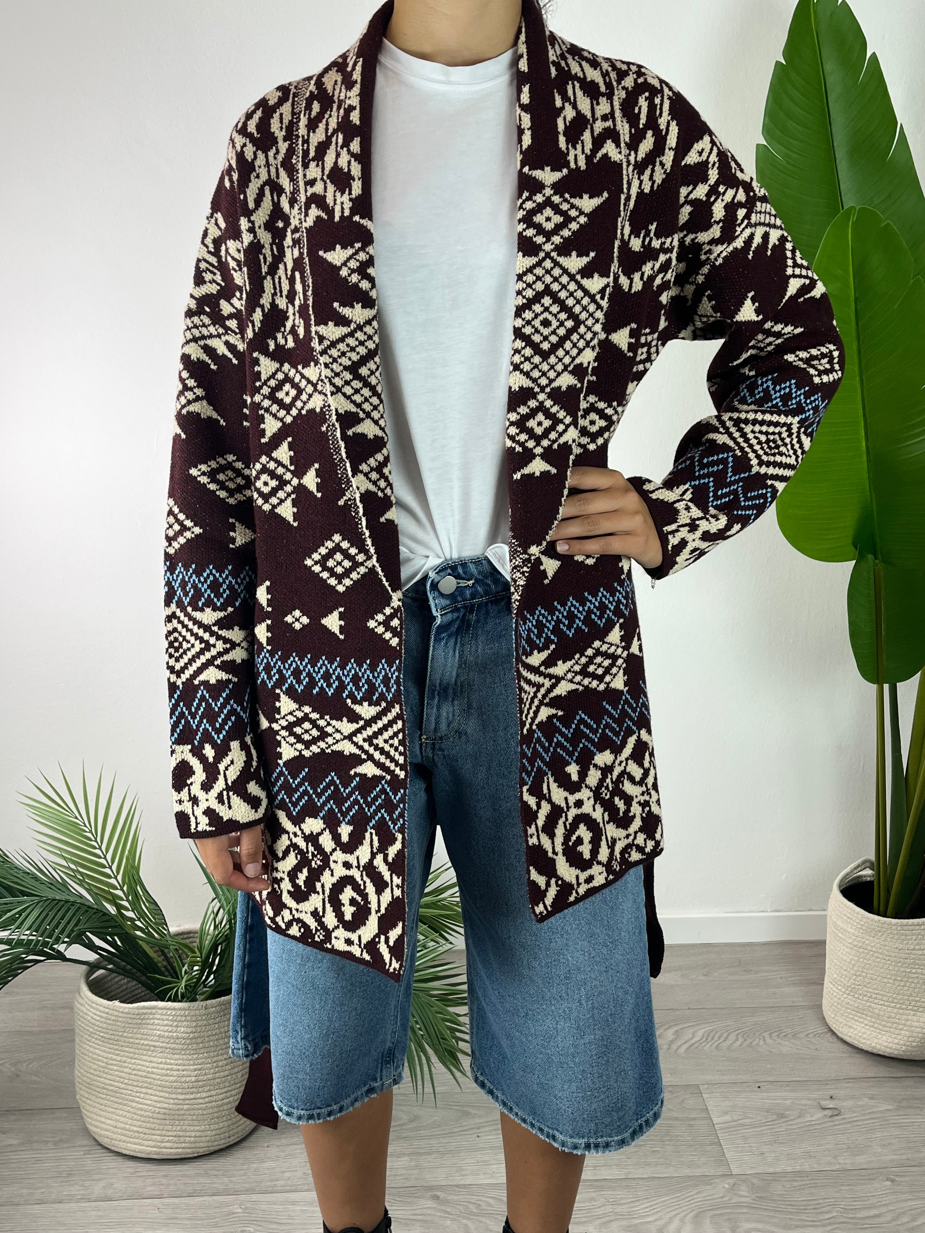 Cardigan Naif Bordeaux Tensione In