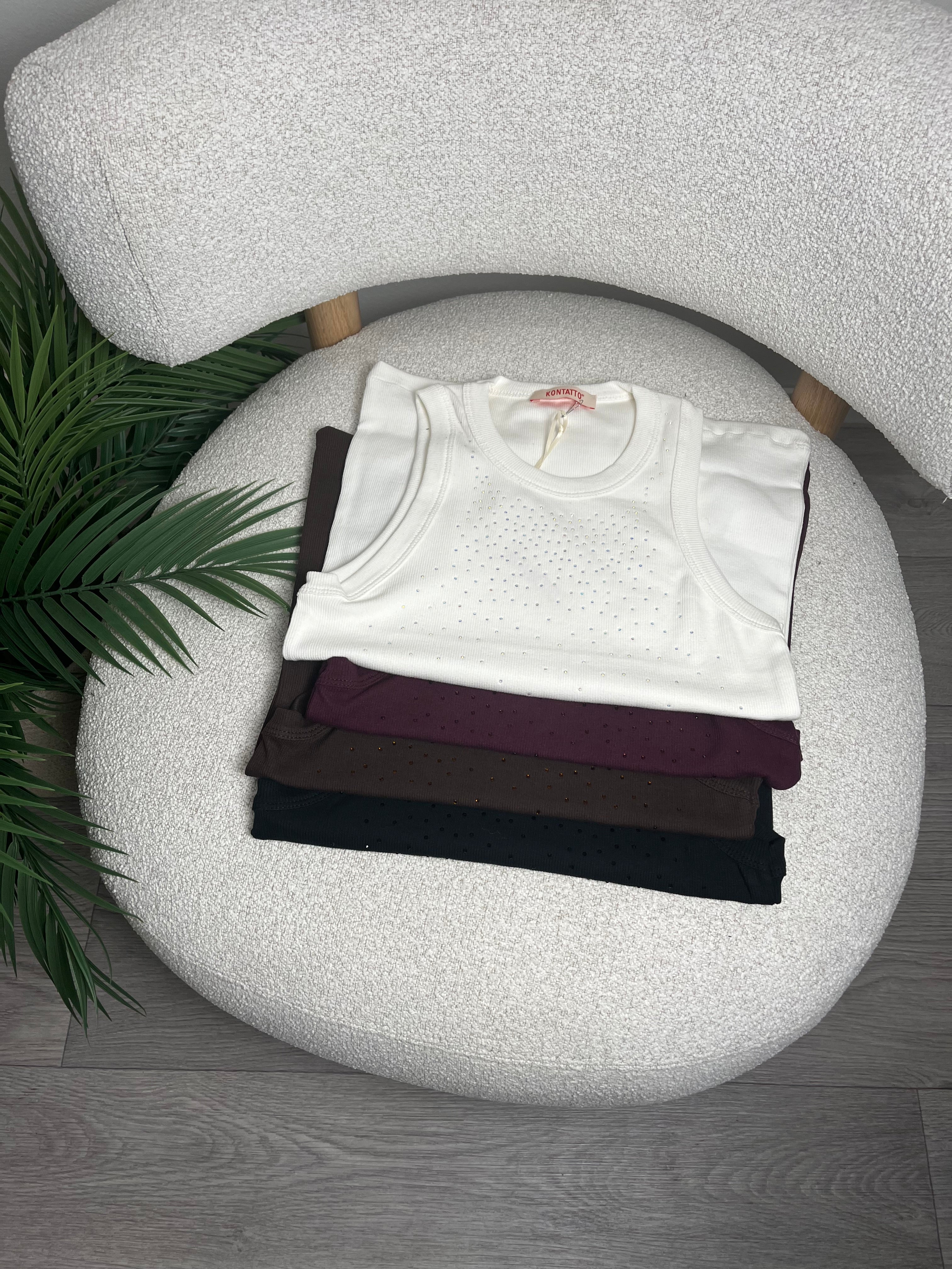 Top Strass Moro Kontatto