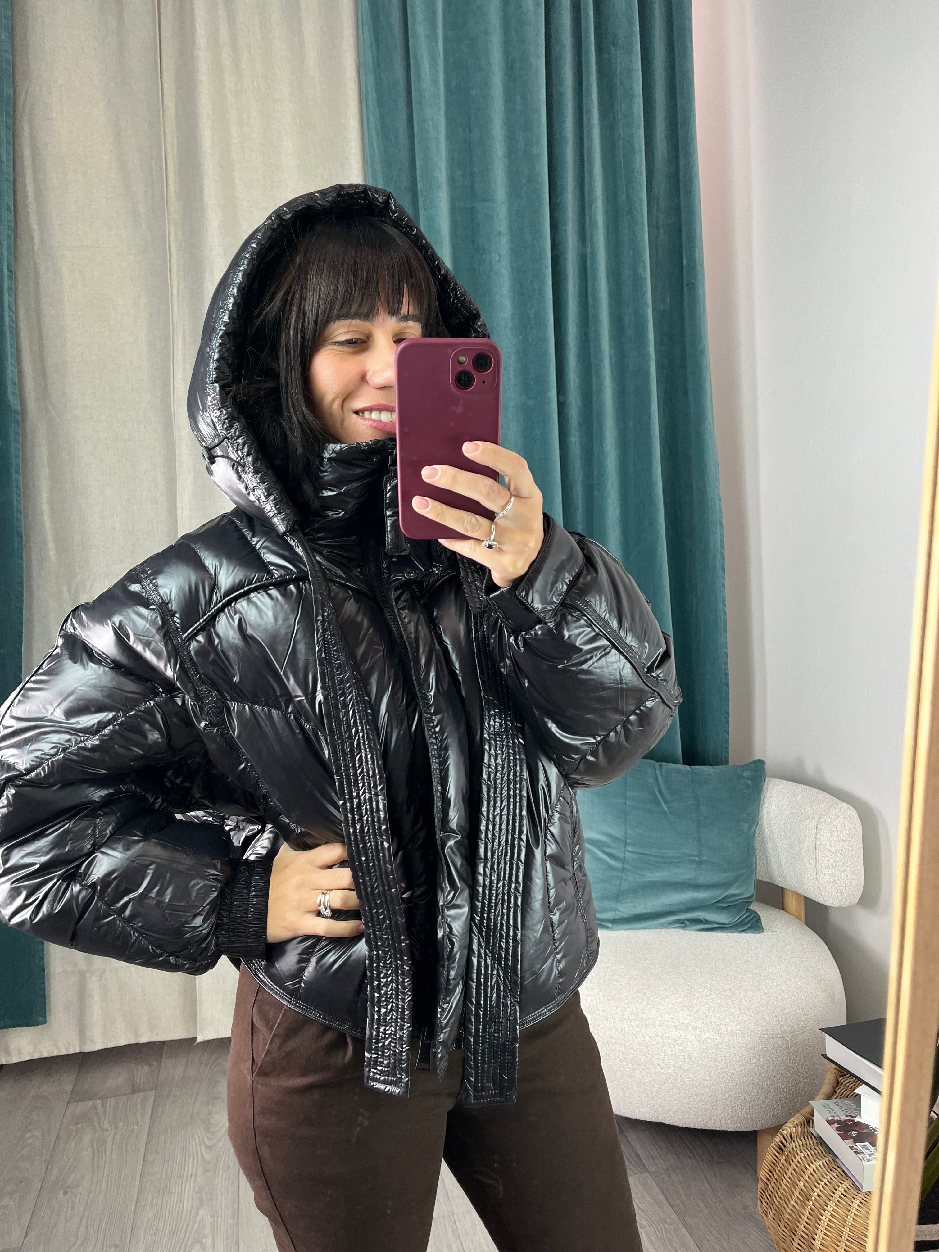 Piumino corto Nero - Haveone