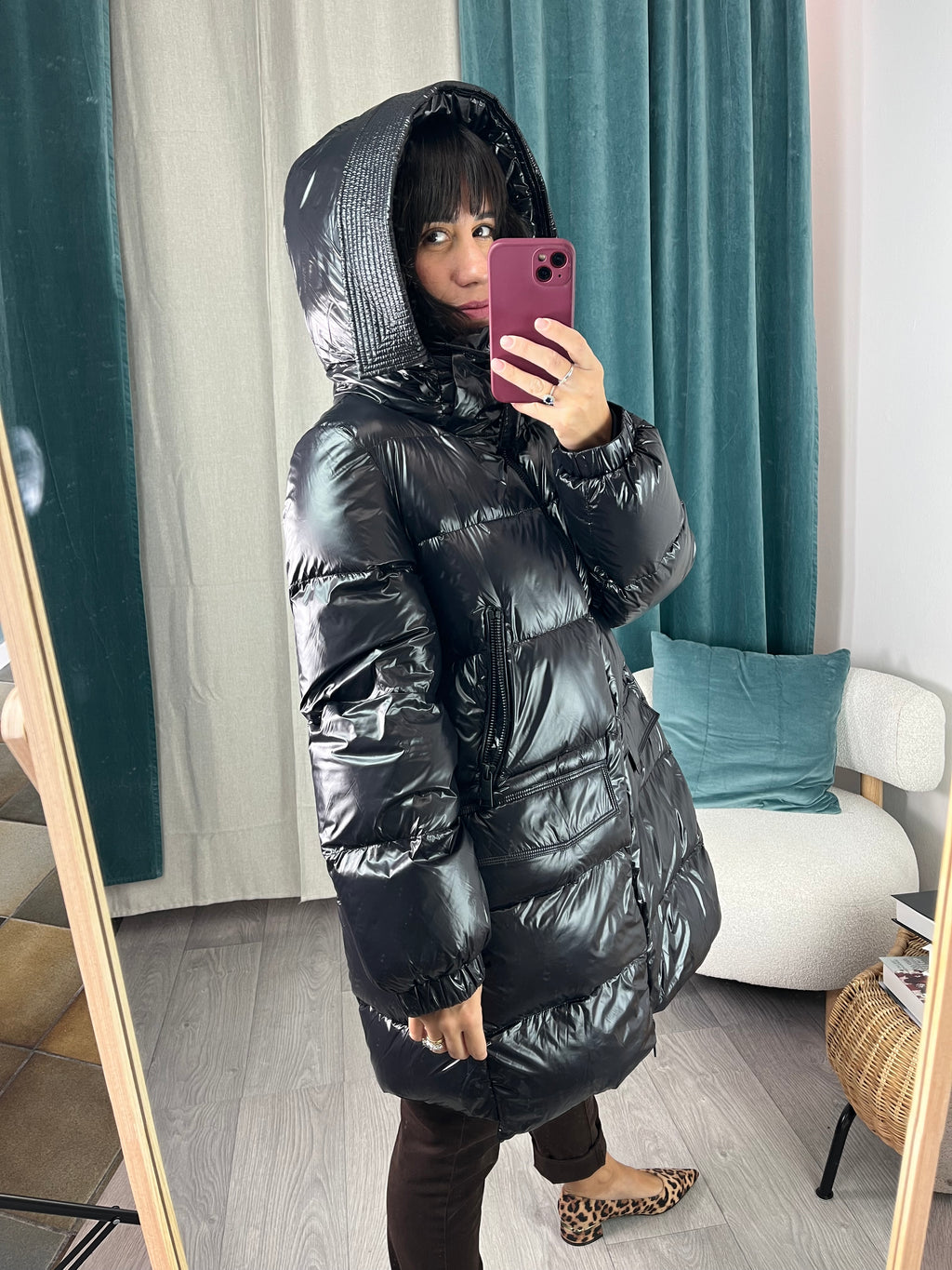 Piumino lungo Nero - Haveone