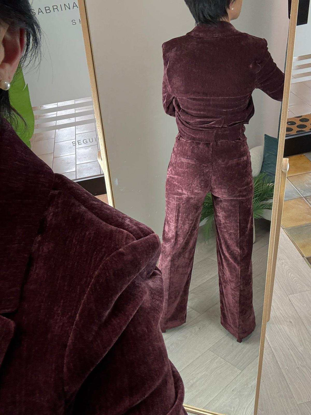 Pantalone Emma Bordeaux - GoldSOTTOGOLD - Pantalone Emma Bordeaux - Sabrina Shopping Therapy