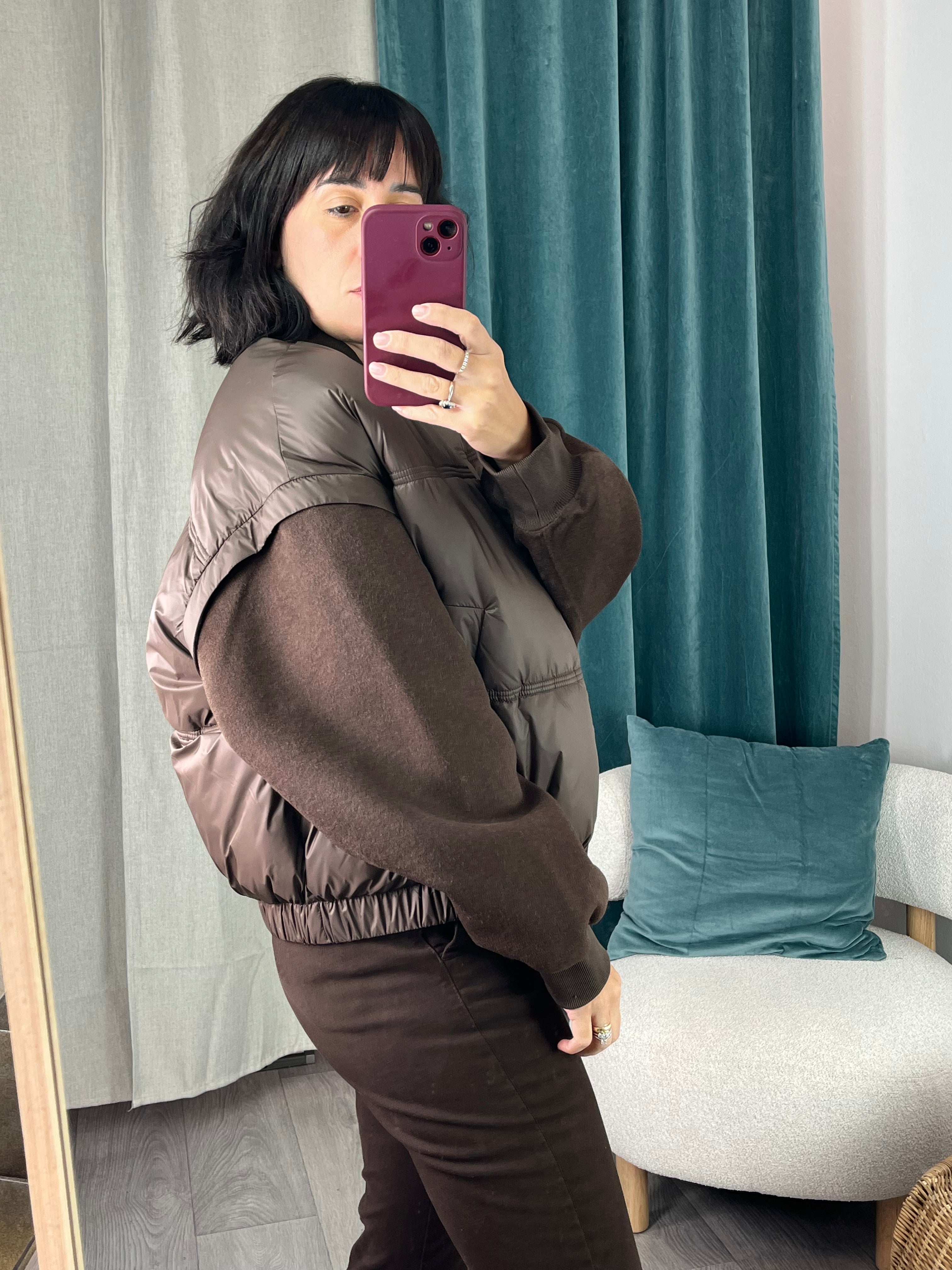 Bomber moro Vicolo con tasche e maniche in tessuto 