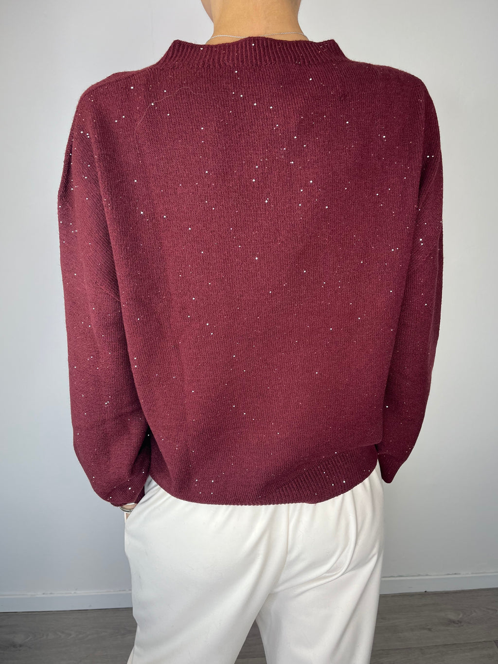 Maglioncino con micro paillettes Vinaccia - Haveone