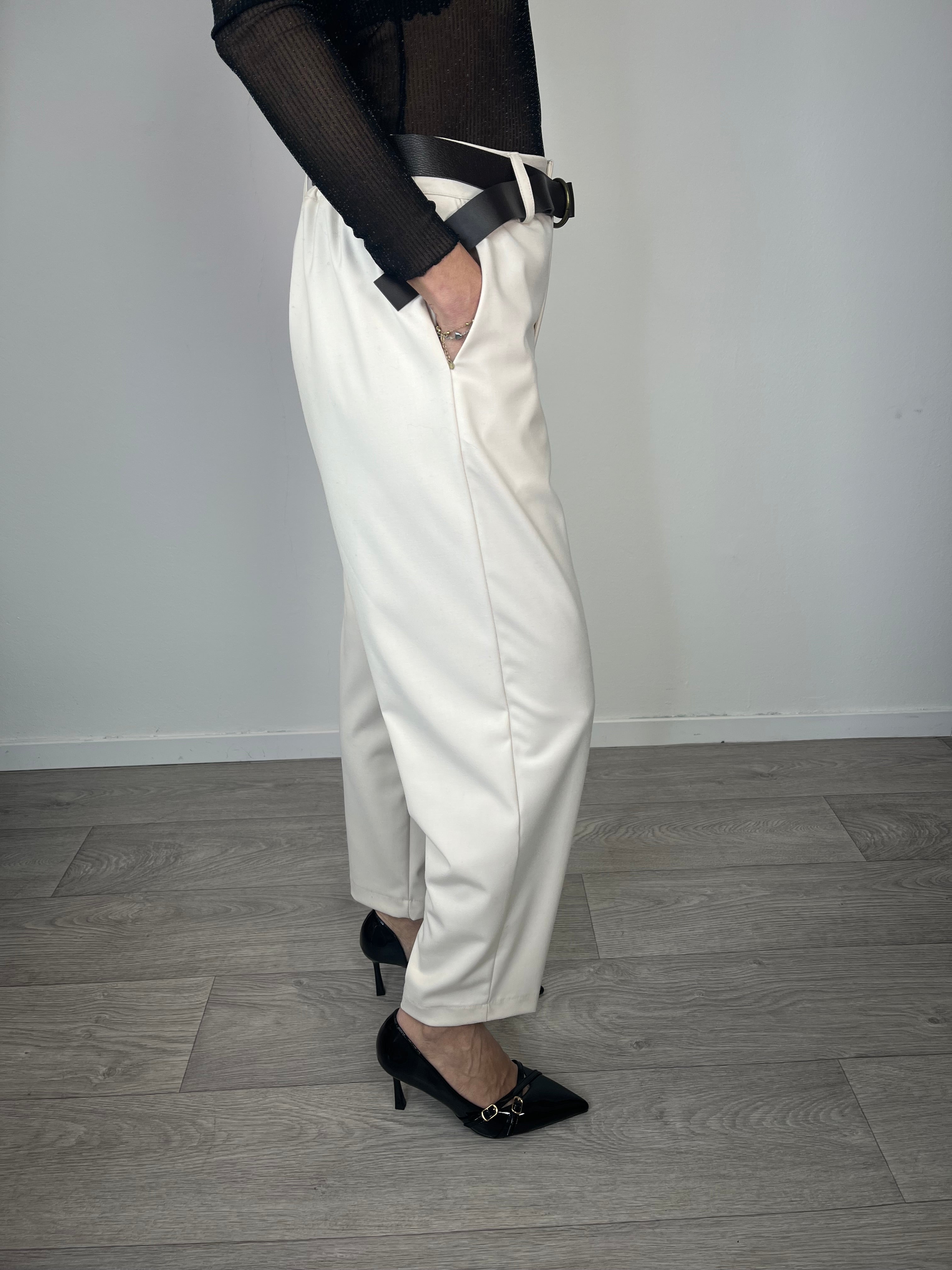 Pantalone dritto Burro - Haveone