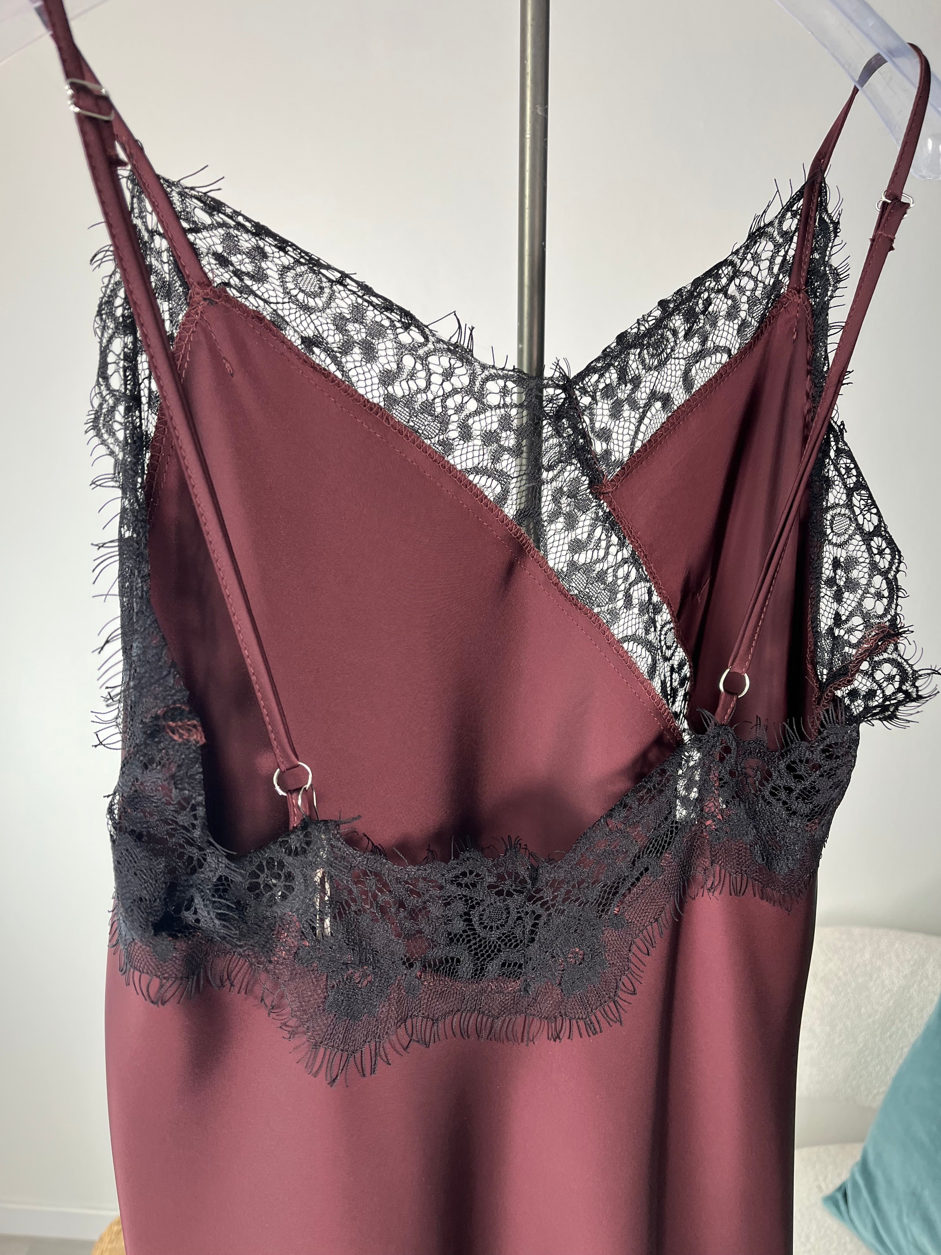 Abito Satin Bordeaux - Kontatto