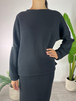 Felpa Righe Nera Kikisix