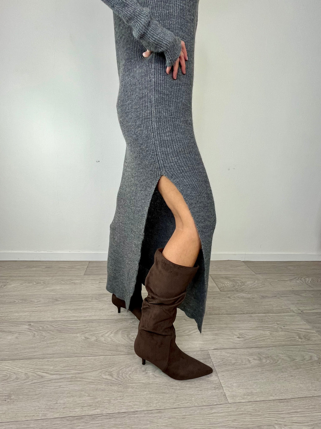 Abito con manicotti Grigio - Kontatto