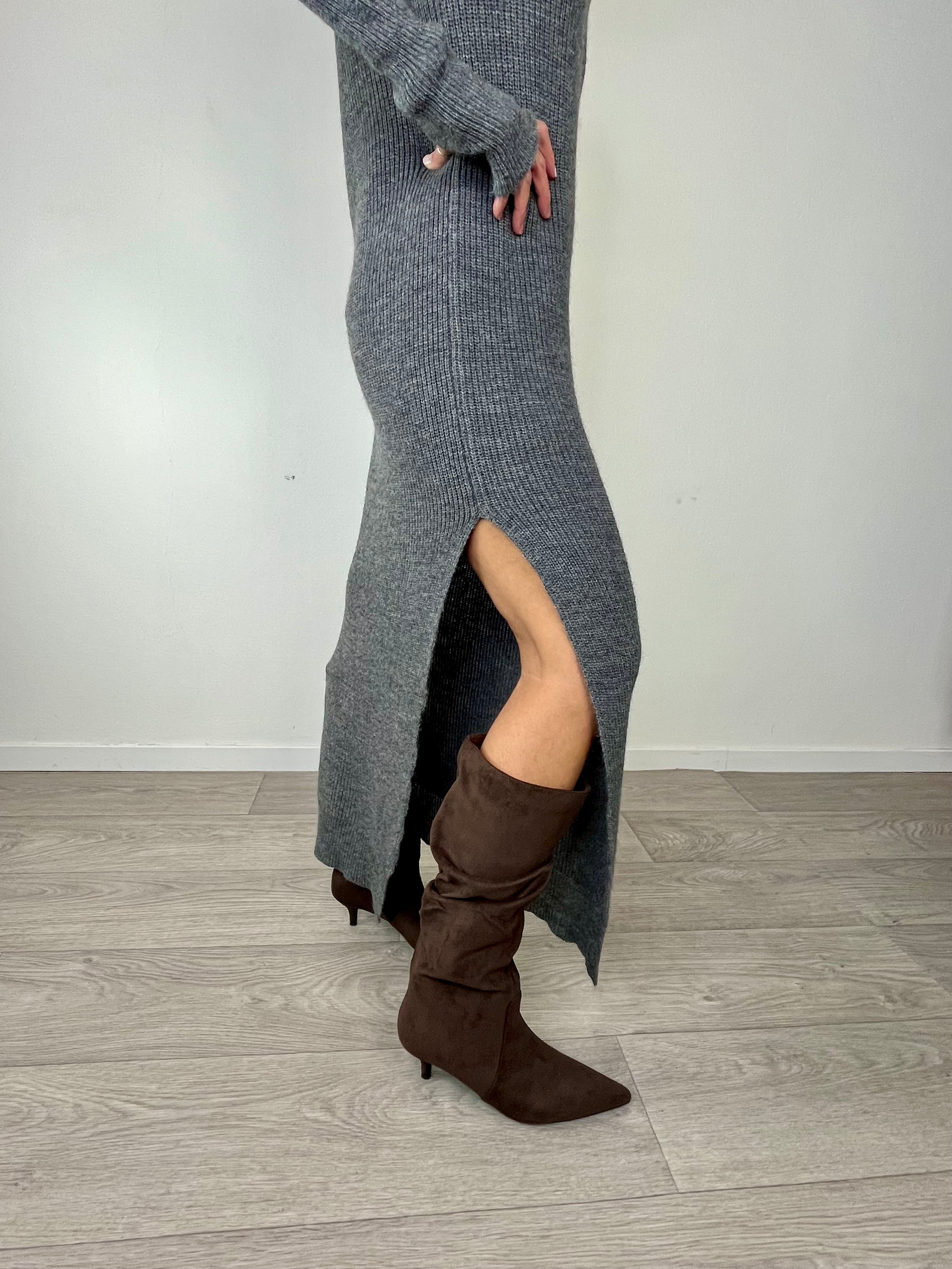 Abito con manicotti Grigio - Kontatto