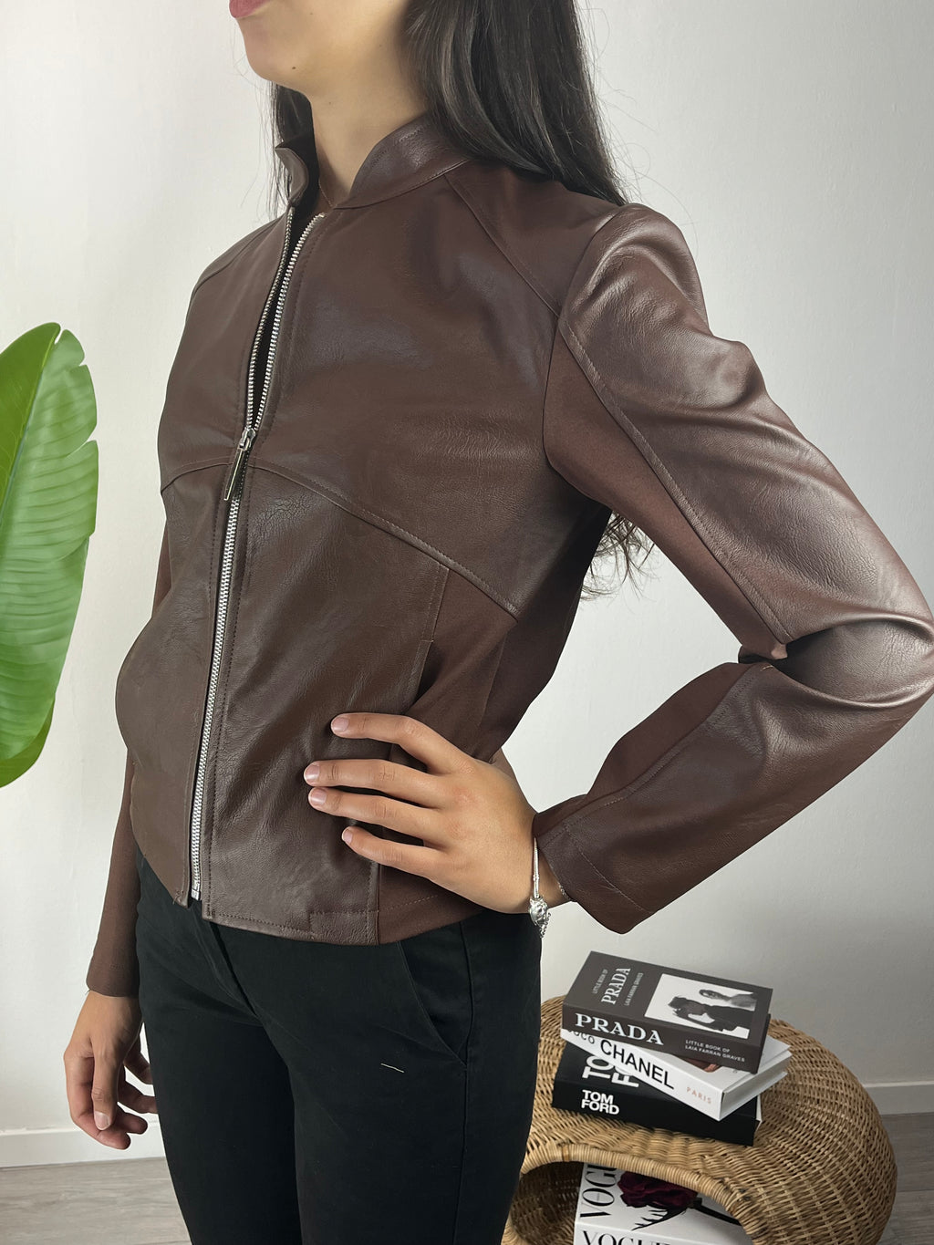 Giubbino in ecopelle Moro Please