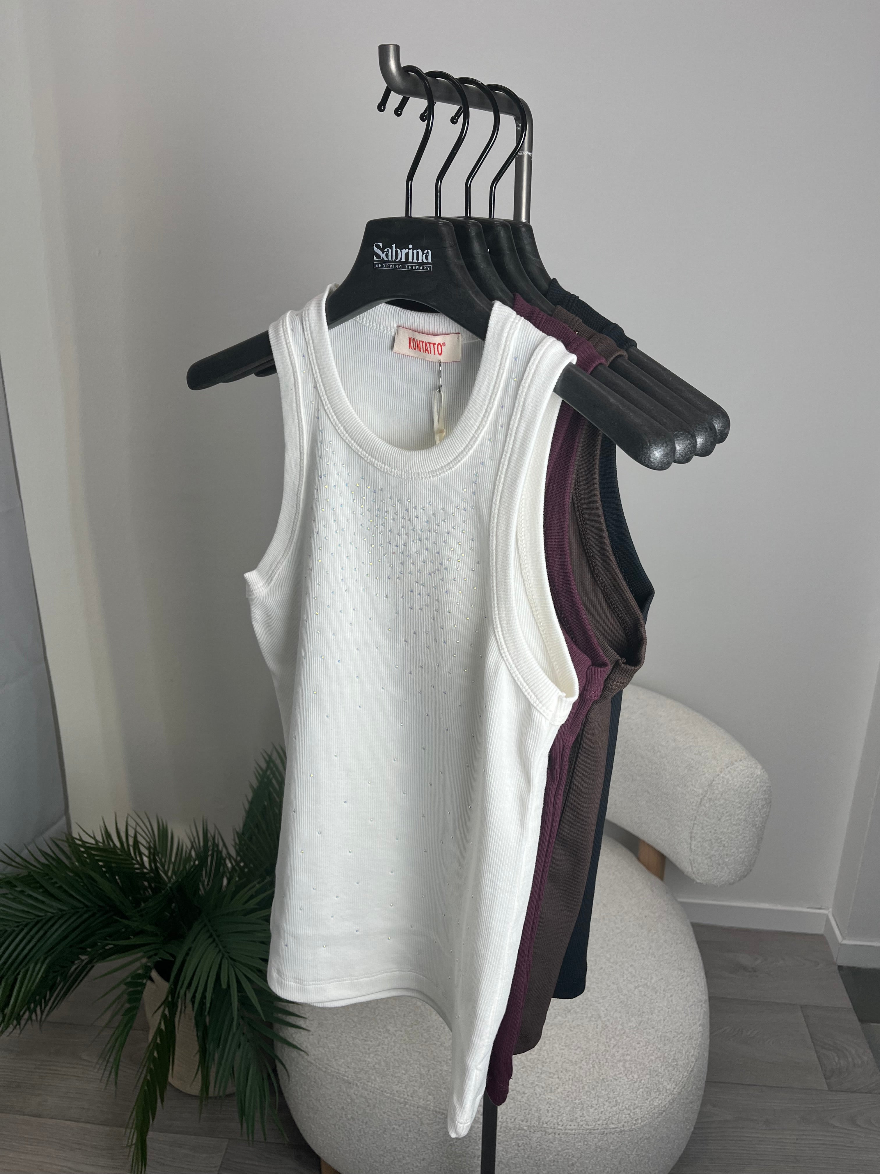 Top Strass Bordeaux Kontatto