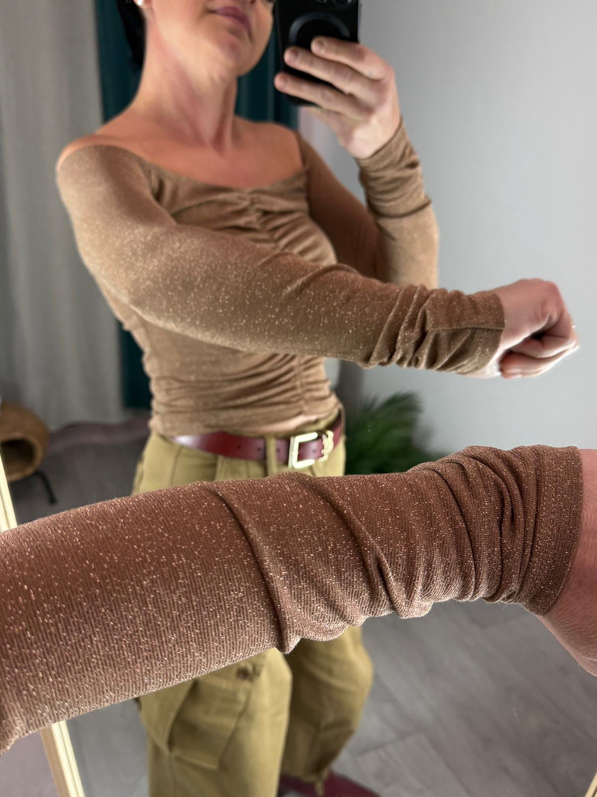 Maglia in Lurex Avana - Kontatto