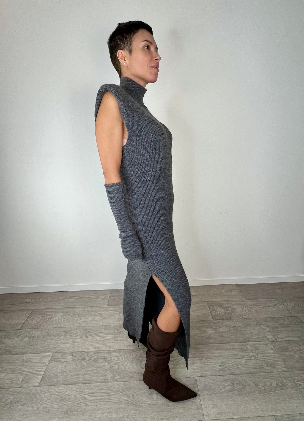 Abito con manicotti Grigio - Kontatto