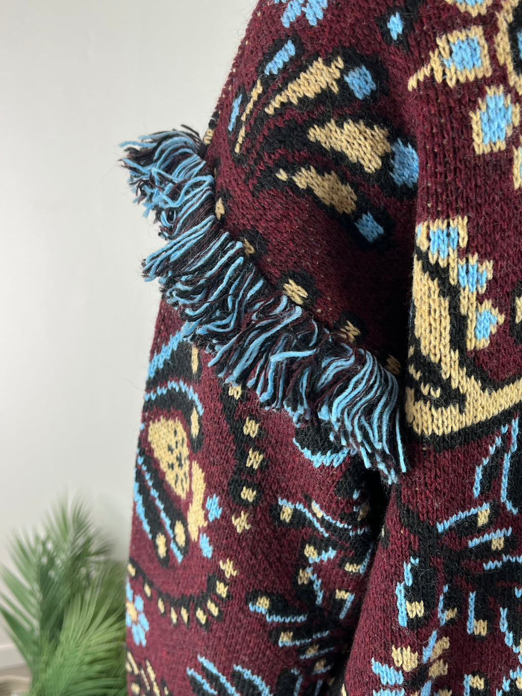 Cardigan Ikat Bordeaux Tensione In