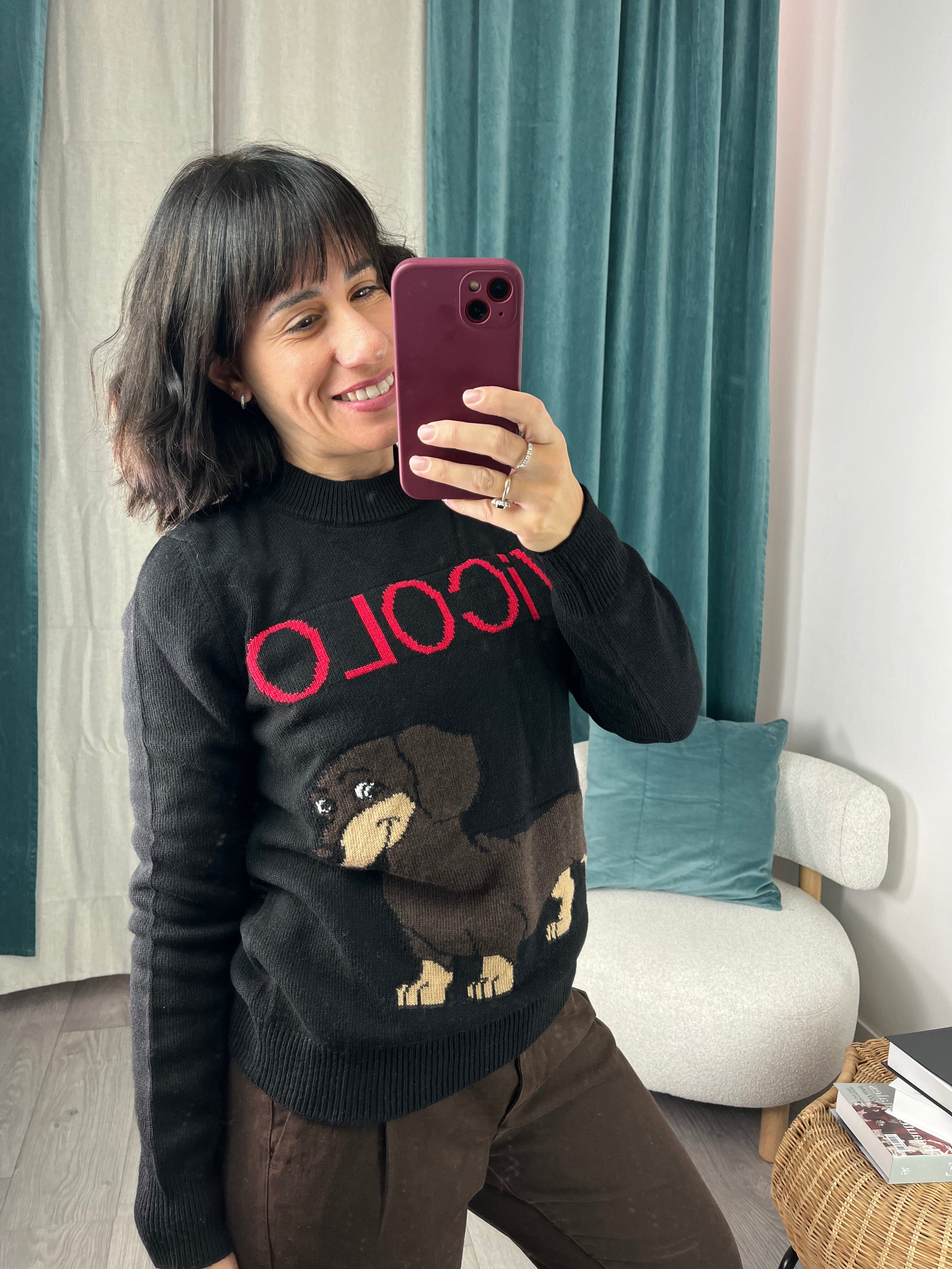 Maglioncino Bassotto Nero - Vicolo