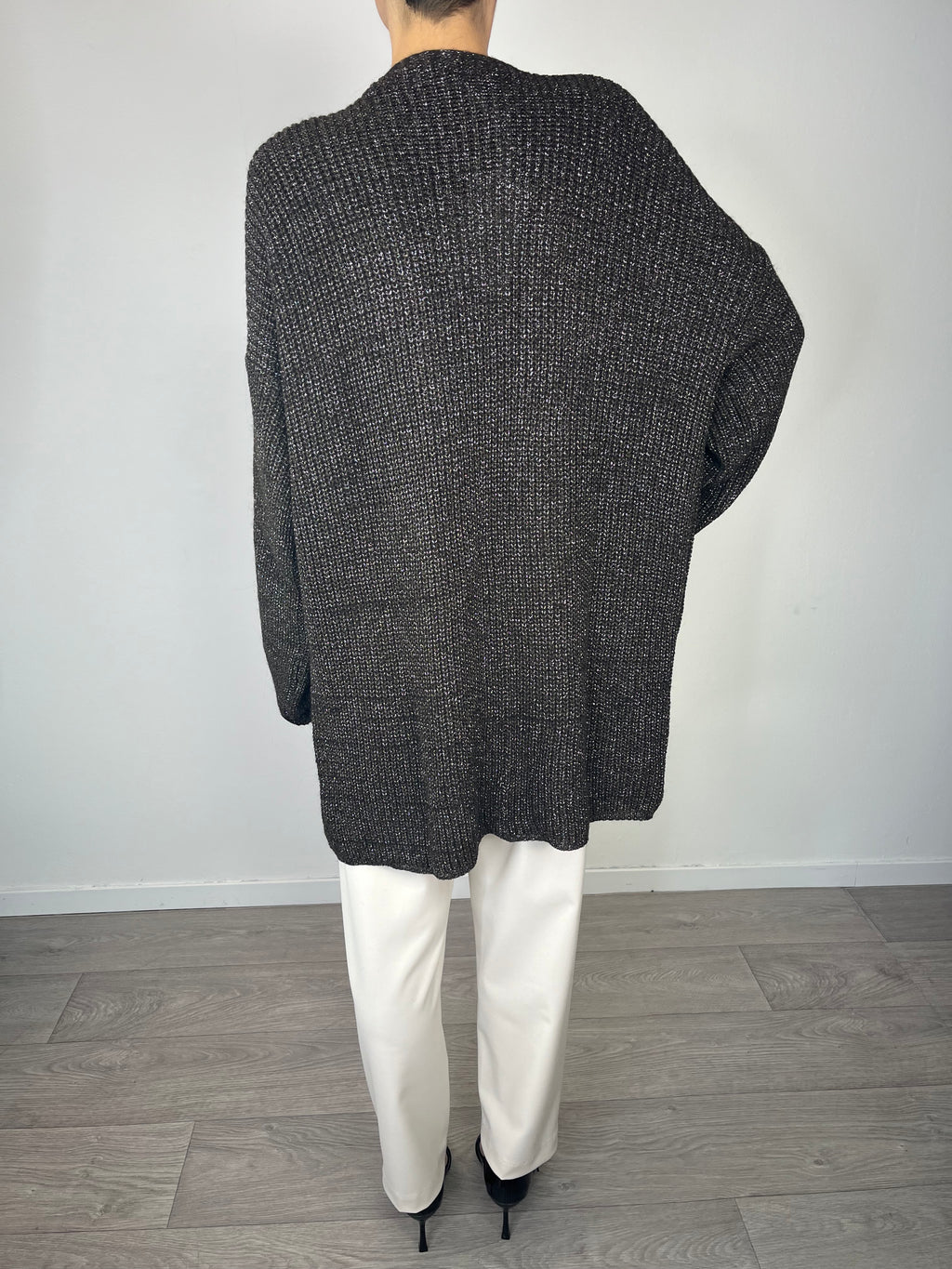 Cardigan lungo in lurex Moro - Kikisix