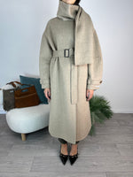 Cappotto con Sciarpa Tortora - Haveone