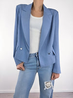 You Decide - Blazer cropped doppiopetto - Azzurro