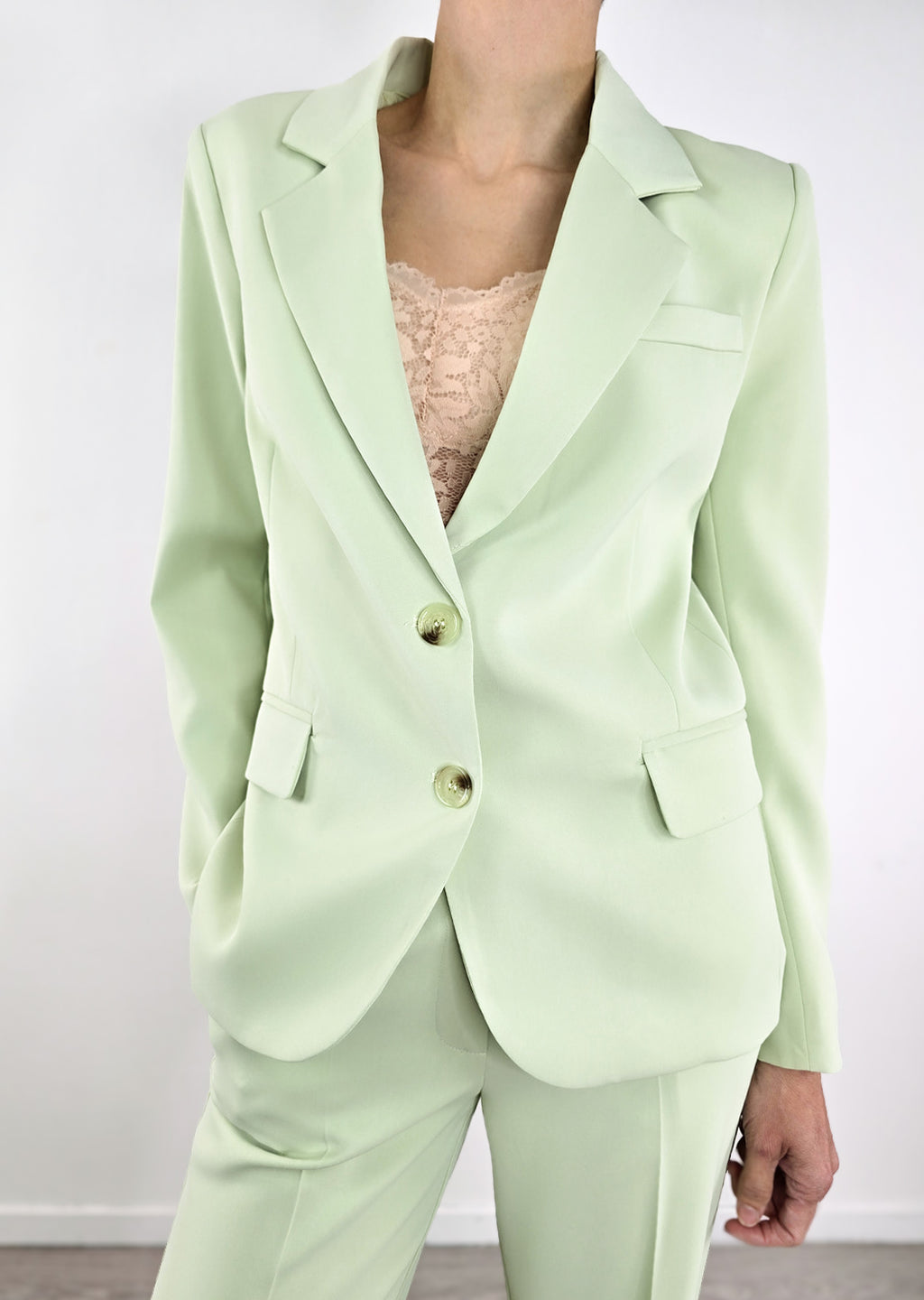 You Decide - Blazer monopetto - Verde pastello