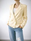 You Decide - Blazer cropped doppiopetto - Burro