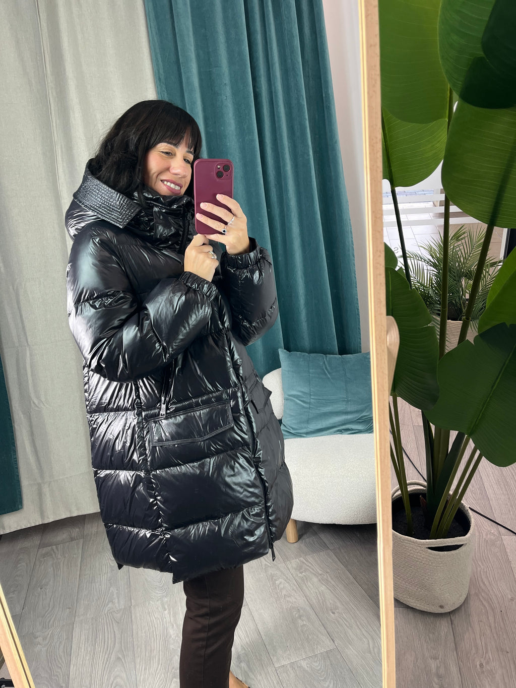 Piumino lungo Nero - Haveone