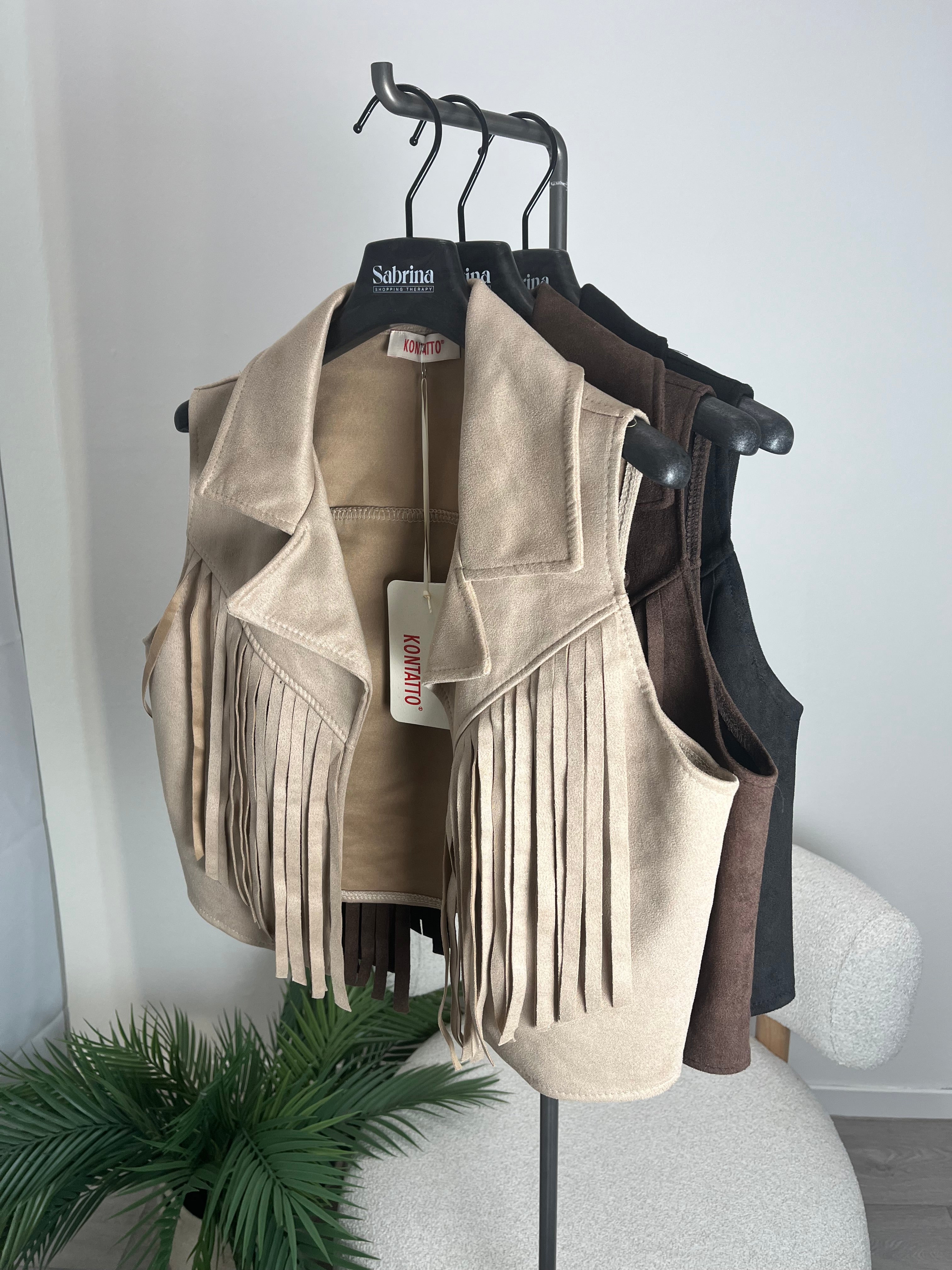 Gilet West Beige Kontatto