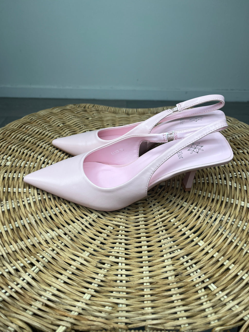 Slingback a punta - Rosa