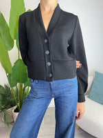 Cardigan in felpa Nero - Saiph