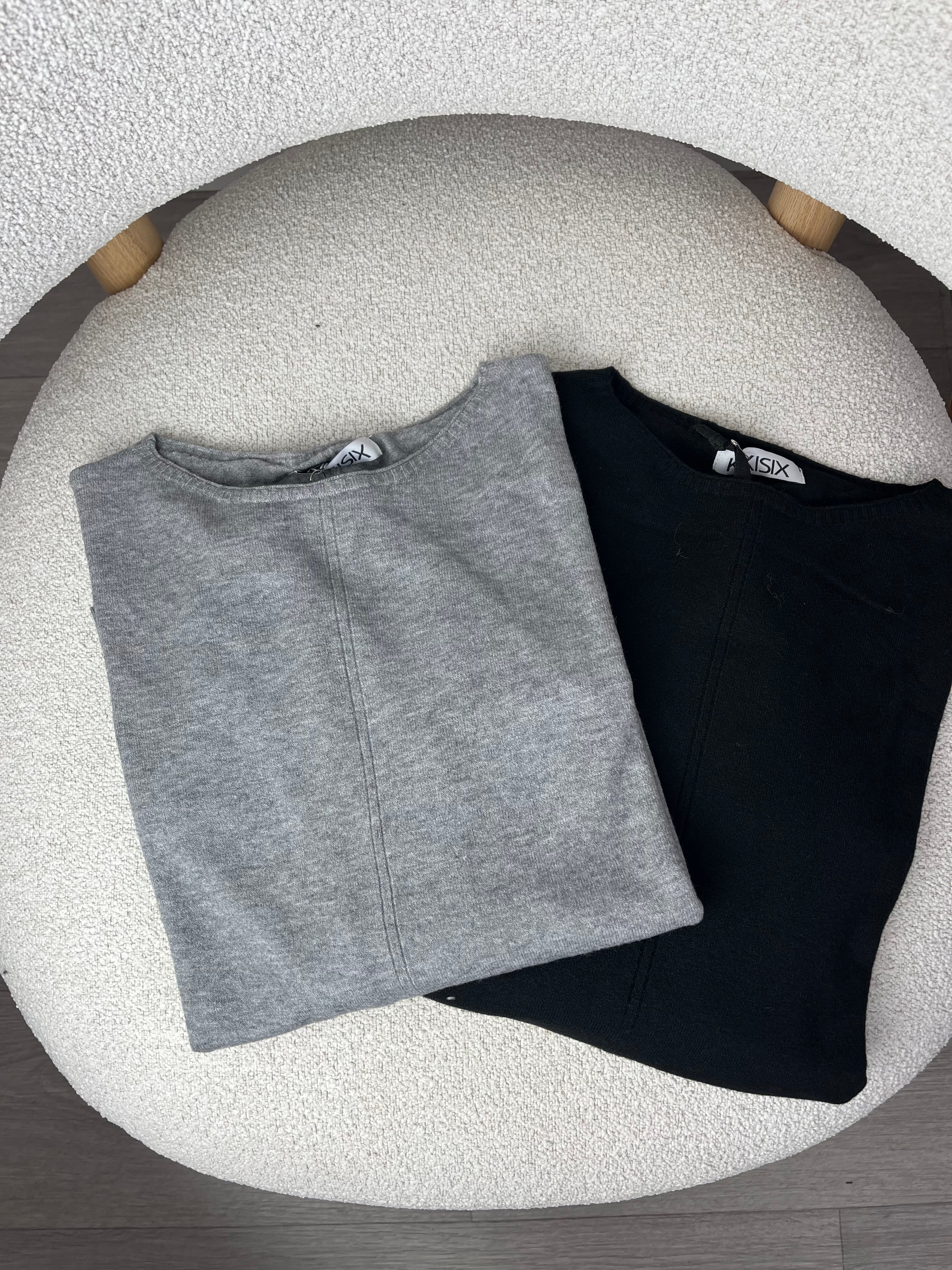 Maglioncino a scatola Grigio - Kikisix