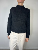 Maglioncino collo alto e lurex  Nero - Kikisix