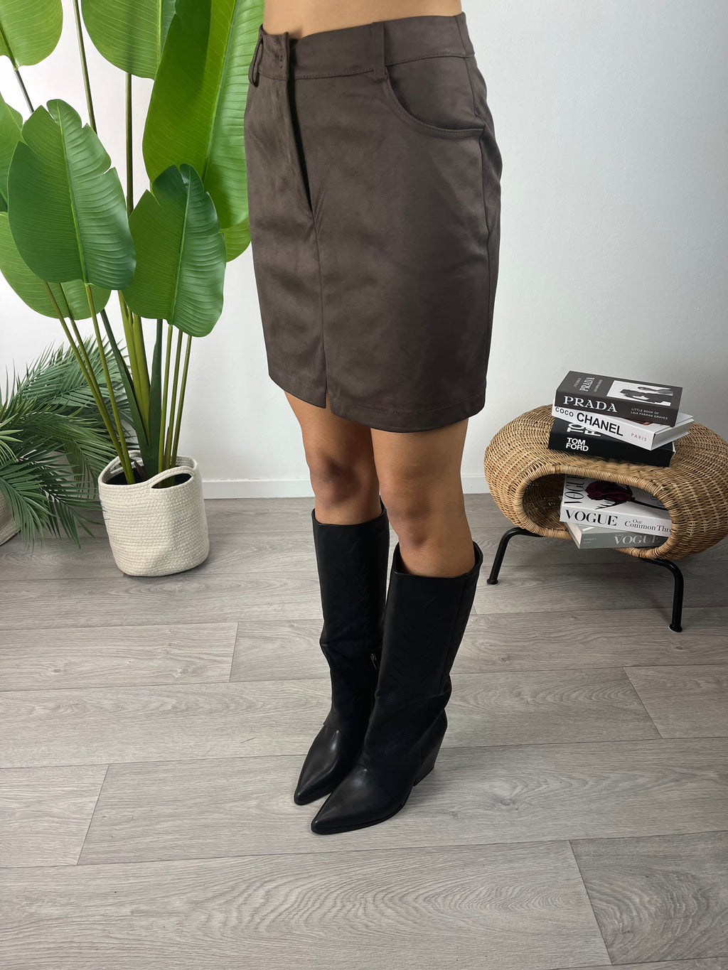 Gonna Ecocamoscio Moro Kikisix