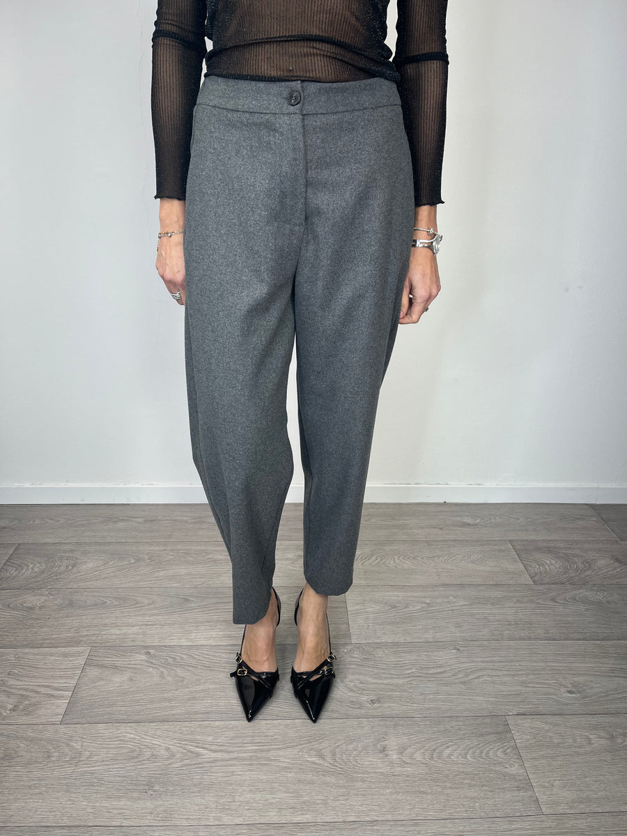 Pantalone dritto in flanella Grigio - Vicolo