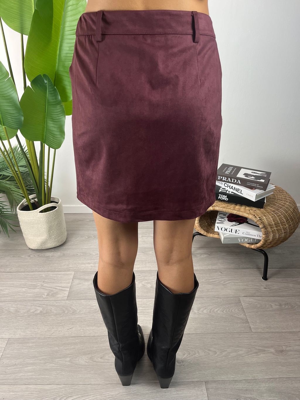 Gonna Ecocamoscio Vino Kikisix