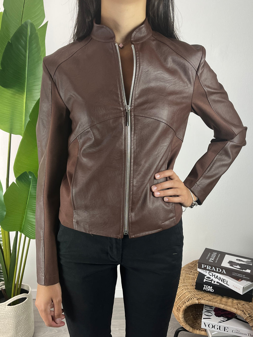 Giubbino in ecopelle Moro Please